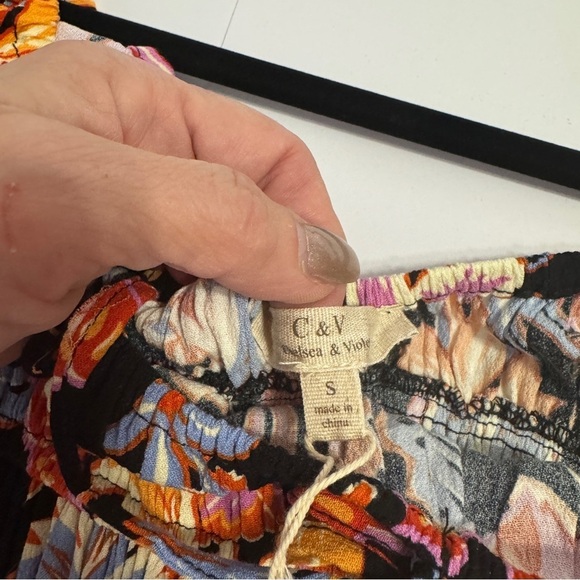 Chelsea & Violet Smocked Floral Puff Sleeve Maxi Dress | Size Small | NWT - Picture 6 of 9